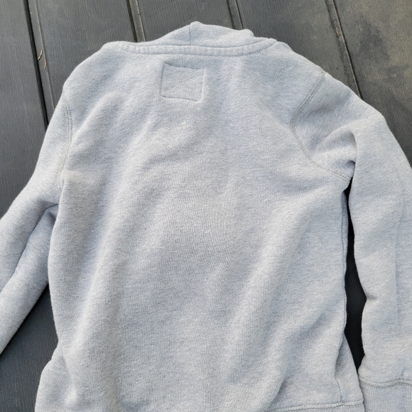 Girl's Size 7 OshKosh Gray Hooded Zipper Terry Sweater - Picture 3 of 3